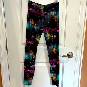 Silky leggings with elastic waistband Sz junior large